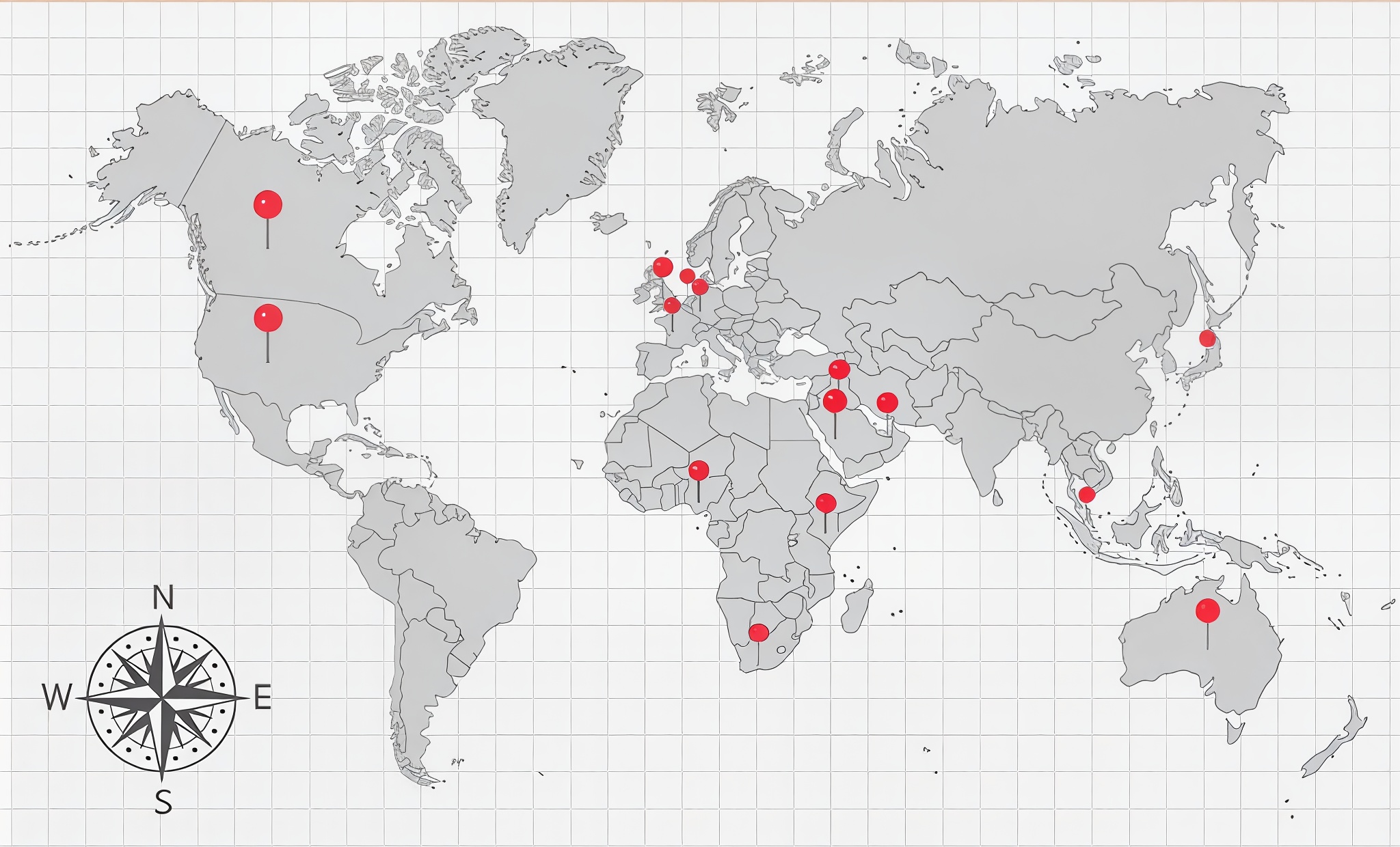 Map and markets we serve - international export destinations